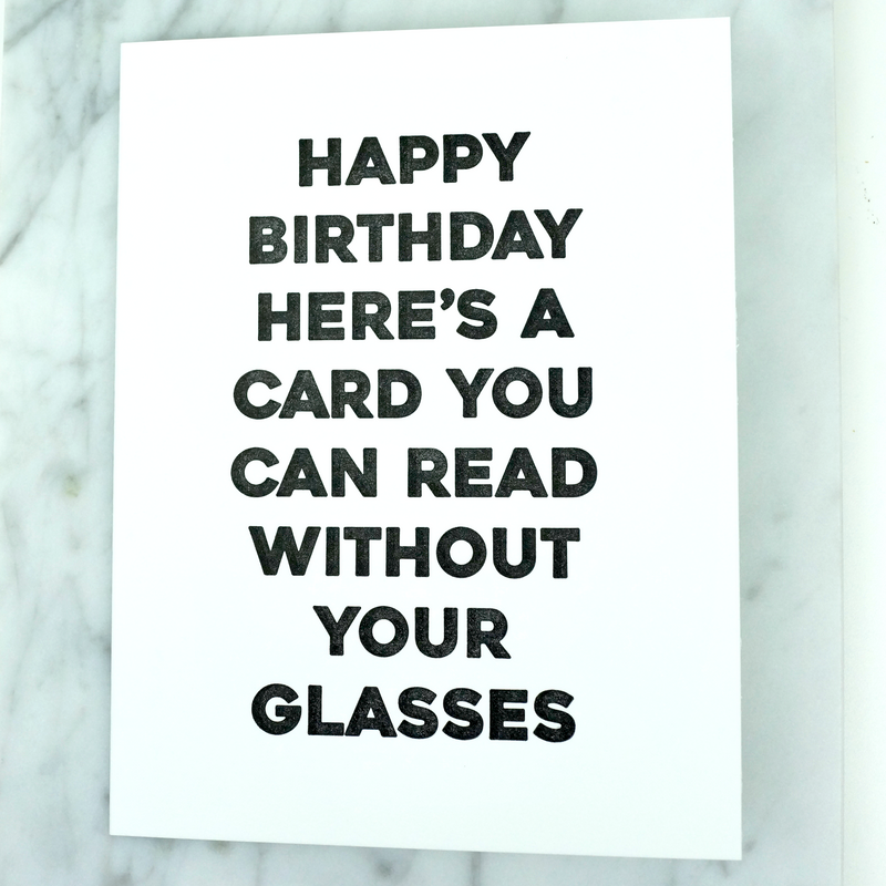 Glasses Birthday Card