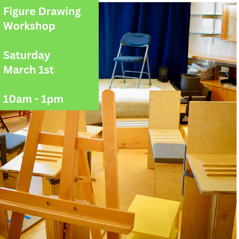 Live Figure Drawing Workshop: Saturday, March 1st, 10am - 1pm