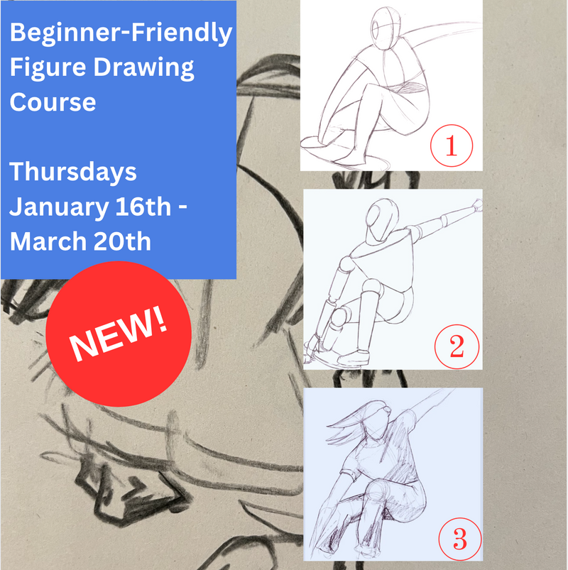 Figure Drawing for True Beginners – 10-Week Course, Thursdays