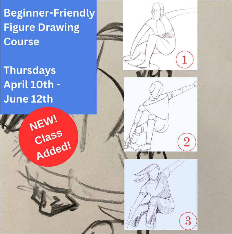 Figure Drawing for True Beginners – 10-Week Course, Thursdays