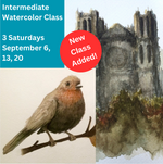 Intermediate Watercolor Class: 3 Saturdays, September 6th, 13th and 20th