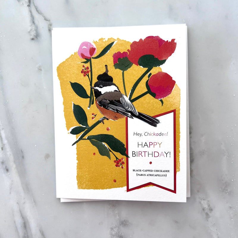 Chickadee Birthday Card