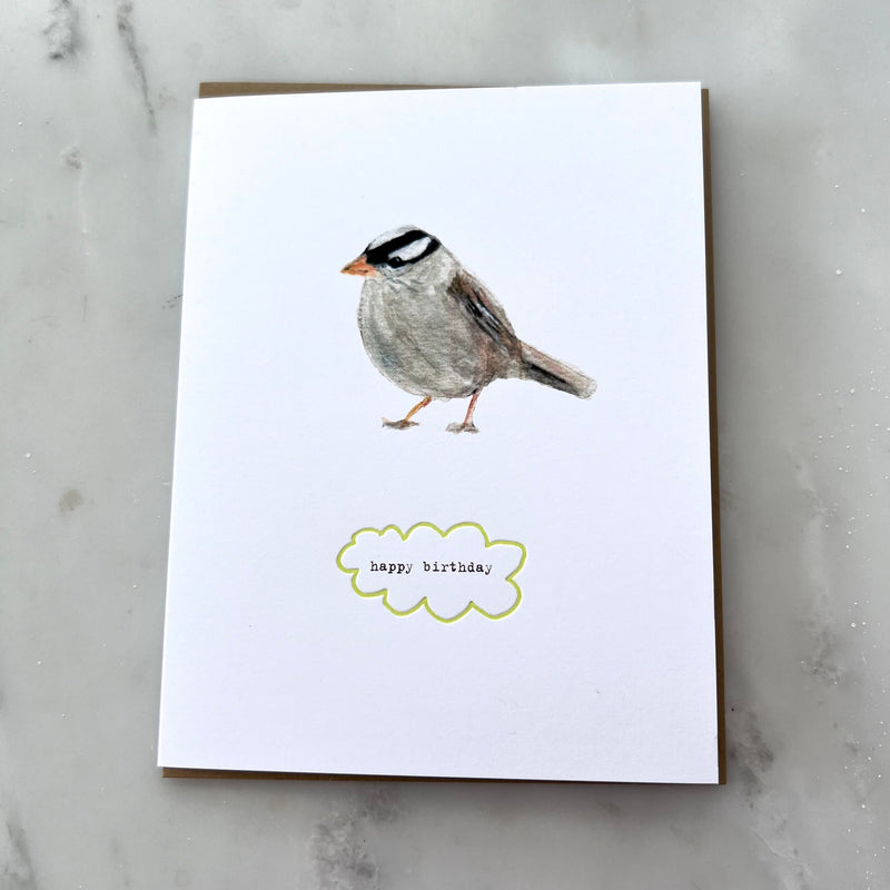 Sparrow Birthday Card
