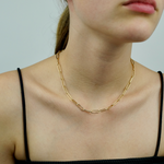 Paperclip Chain Necklace 20"
