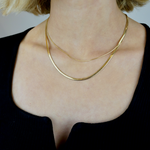 Duo Layering Snake Chain Necklace