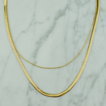 Duo Layering Snake Chain Necklace