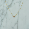 Dainty Heart Garnet Necklace