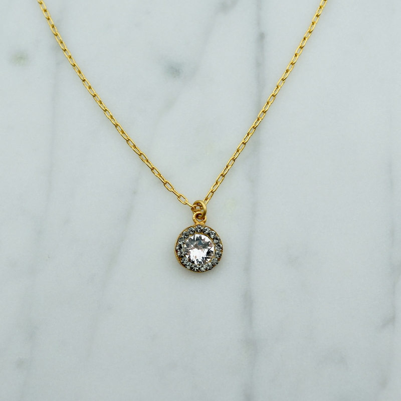 Sparkle Round Crystal Necklace
