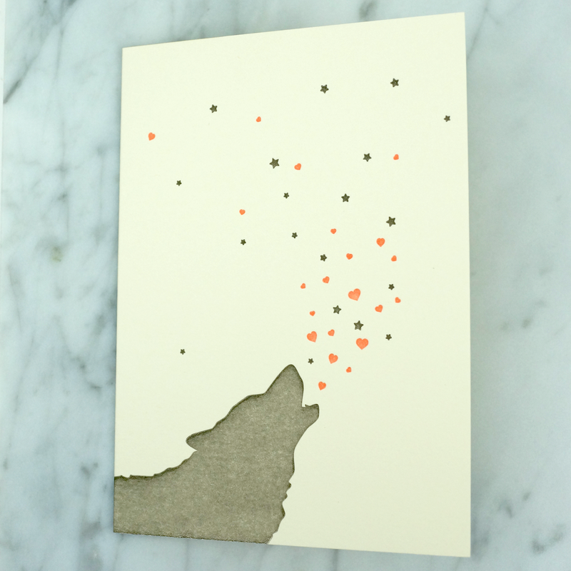 Wolf Howling Card