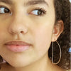Large Half Circle Hoop Earrings