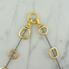 Short Piano Wire with Gold Squares Necklace