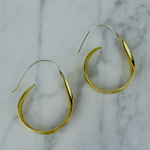 Inverted Curve Hoop Earrings