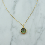 Labradorite Circle Necklace
