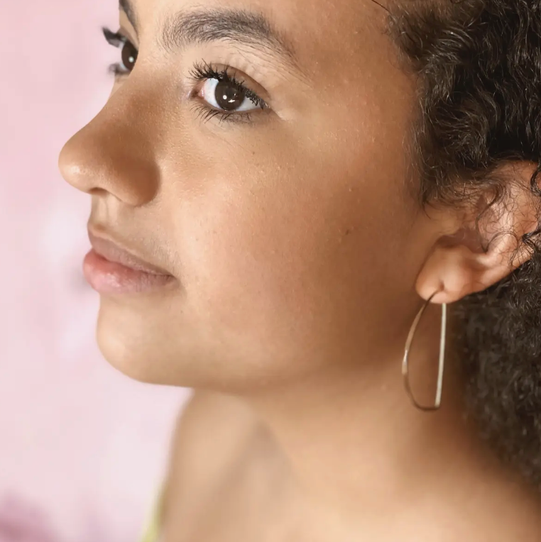 Small Half Circle Hoop Earrings