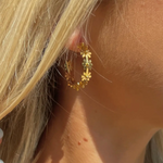 Daisy Hoop Earrings