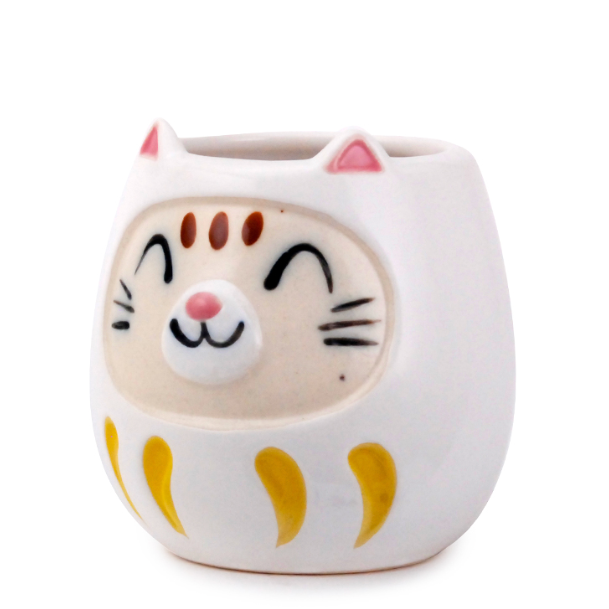 Daruma Cat - White