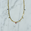 Multi Stone Snake Chain Necklace