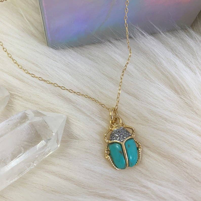 Scarab Charm Necklace